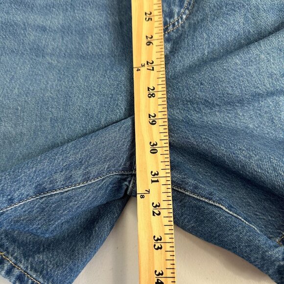 Levi's Vintage Style Denim Shortalls Overalls Size Large - Picture 5 of 14